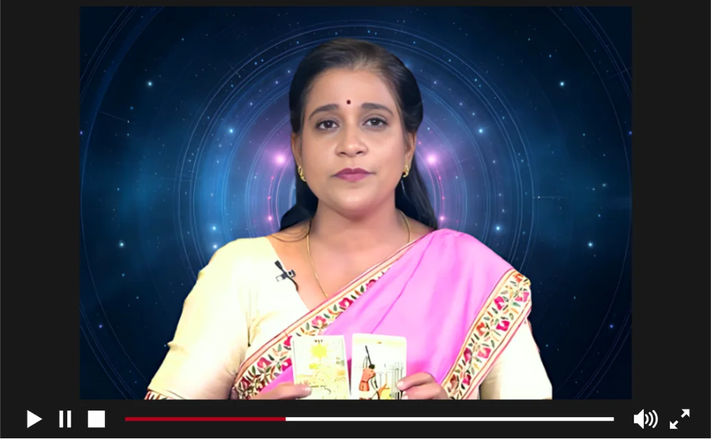 TV screengrab of Santhanashree who decided to learn Hindi online