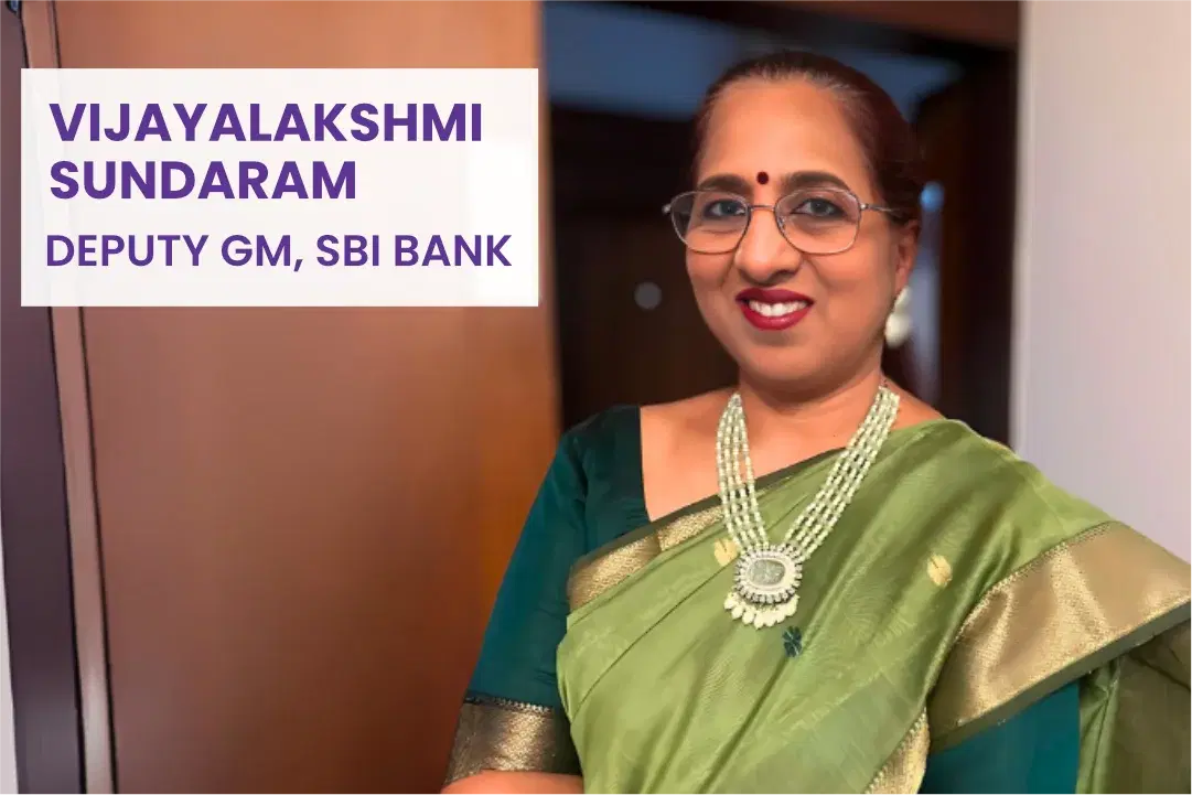 Vijayalakshmi Sundaram, Deputy GM at SBI Photo of Vijayalakshmi who chose to learn Marathi online